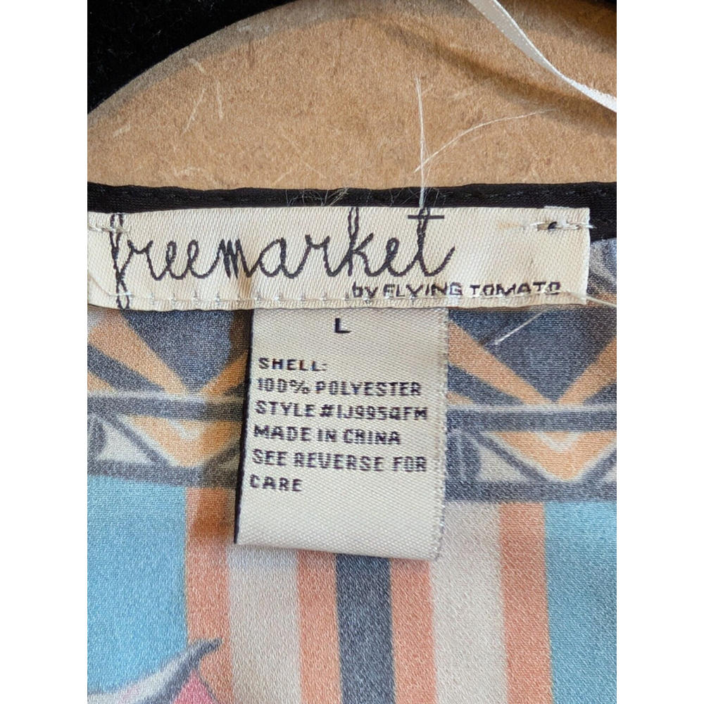 FreeMarket by Flying Tomato Asian Inspired Open Kimono Large - Picture 9 of 10